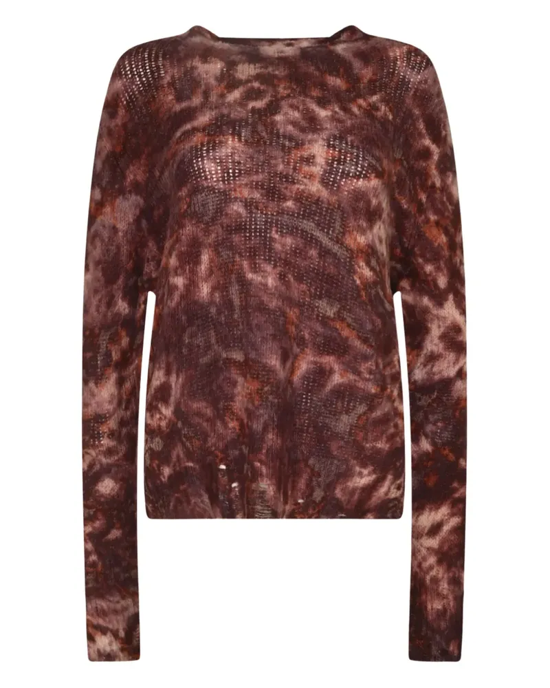 Avant Toi Batik-Pullover - Rot Rot