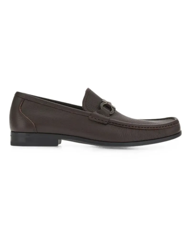 Ferragamo Gancini buckle loafers - Braun Braun