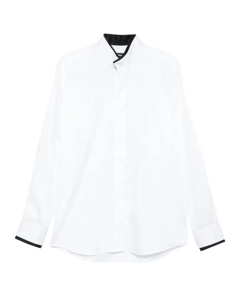 Karl Lagerfeld Hemd mit Kontrastdetails - Weiß Weiß