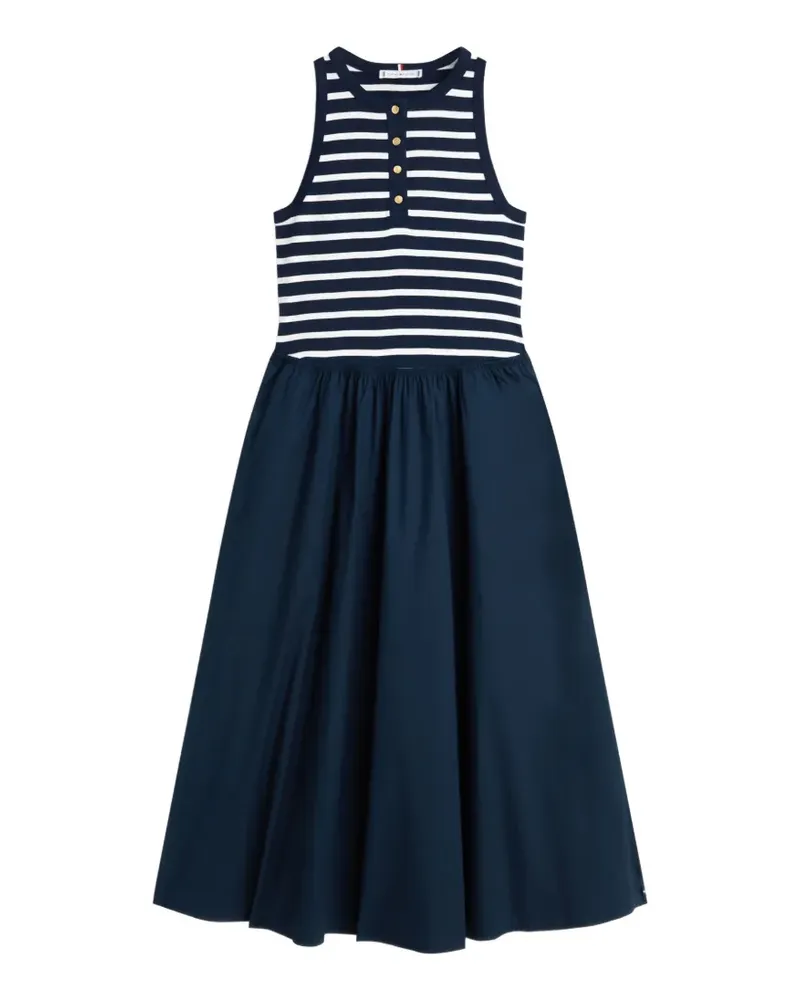 Tommy Hilfiger striped button-down maxi dress - Blau Blau
