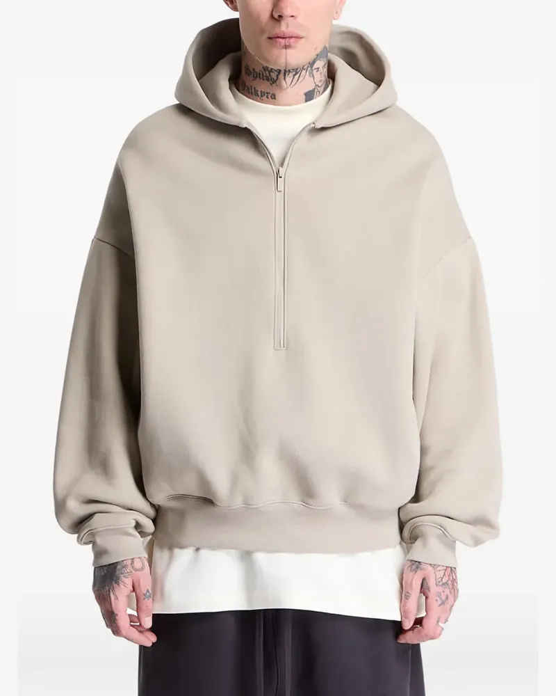 Fear of God Property Hoodie mit kurzem Reißverschluss - Nude Nude