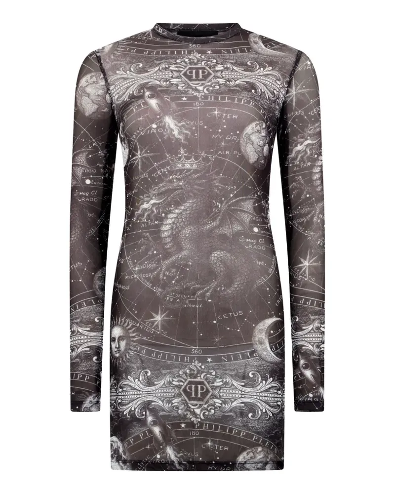 Philipp Plein Minikleid aus Tüll - Schwarz Schwarz