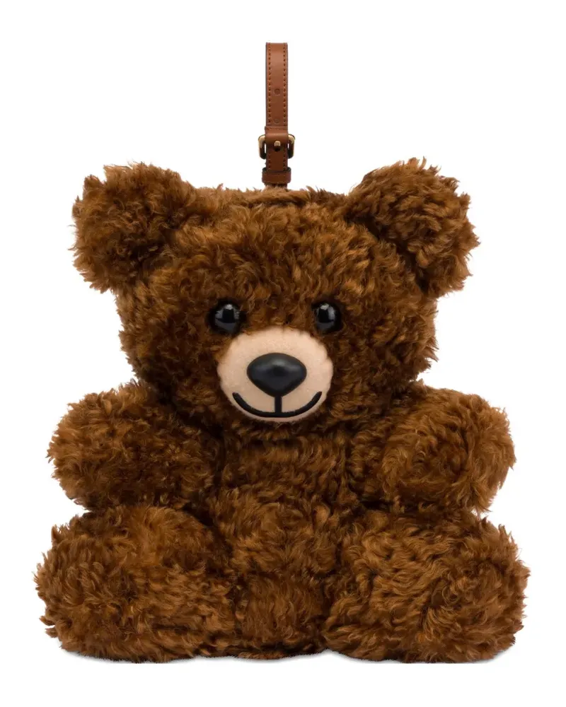 Moschino Teddy-Handtasche mit Reißverschluss - Braun Braun