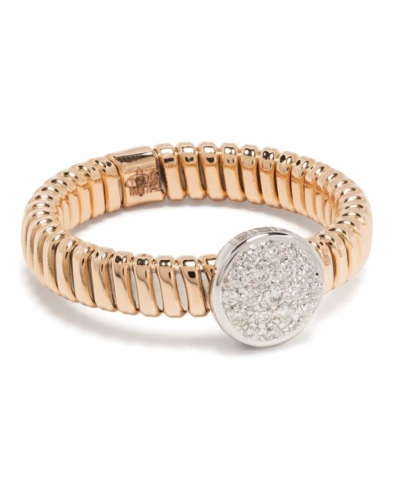 TIRISI 18kt Rot- und Weißgoldring mit Diamanten - Rosa Rosa