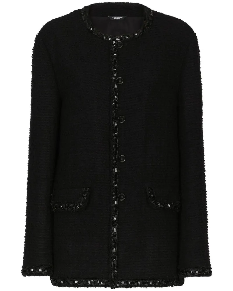 Dolce & Gabbana Verzierte Jacke - Schwarz Schwarz