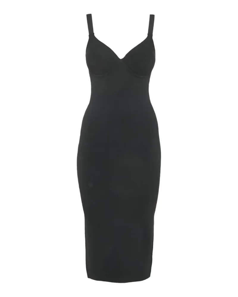L'Agence Jimena strappy midi dress - Schwarz Schwarz