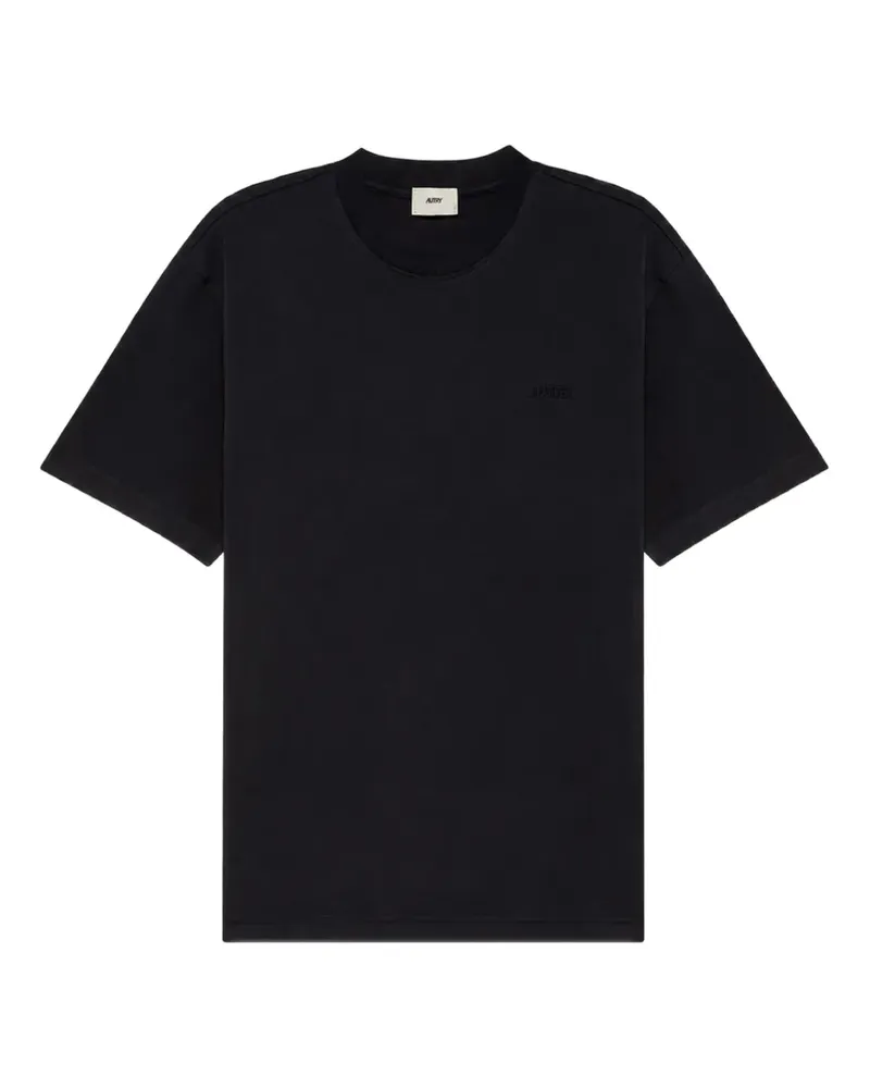 AUTRY logo-embroidered cotton T-shirt - Schwarz Schwarz