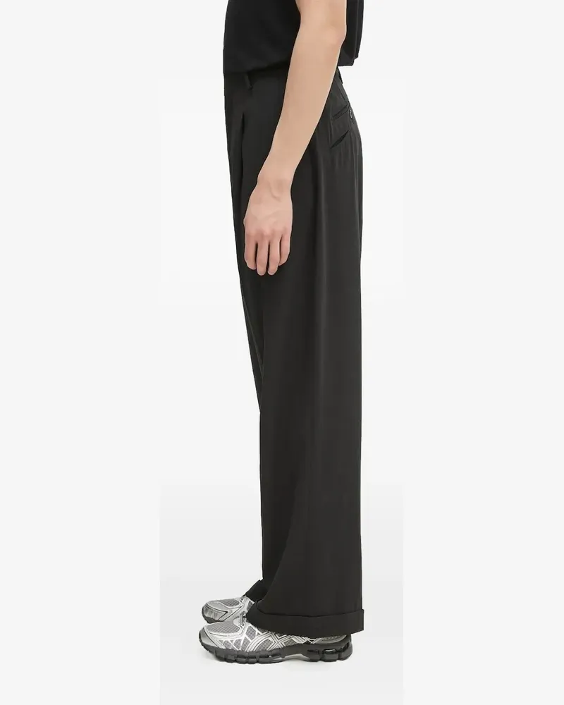 Kenzo Bundfaltenhose mit Umschlag - Schwarz Schwarz
