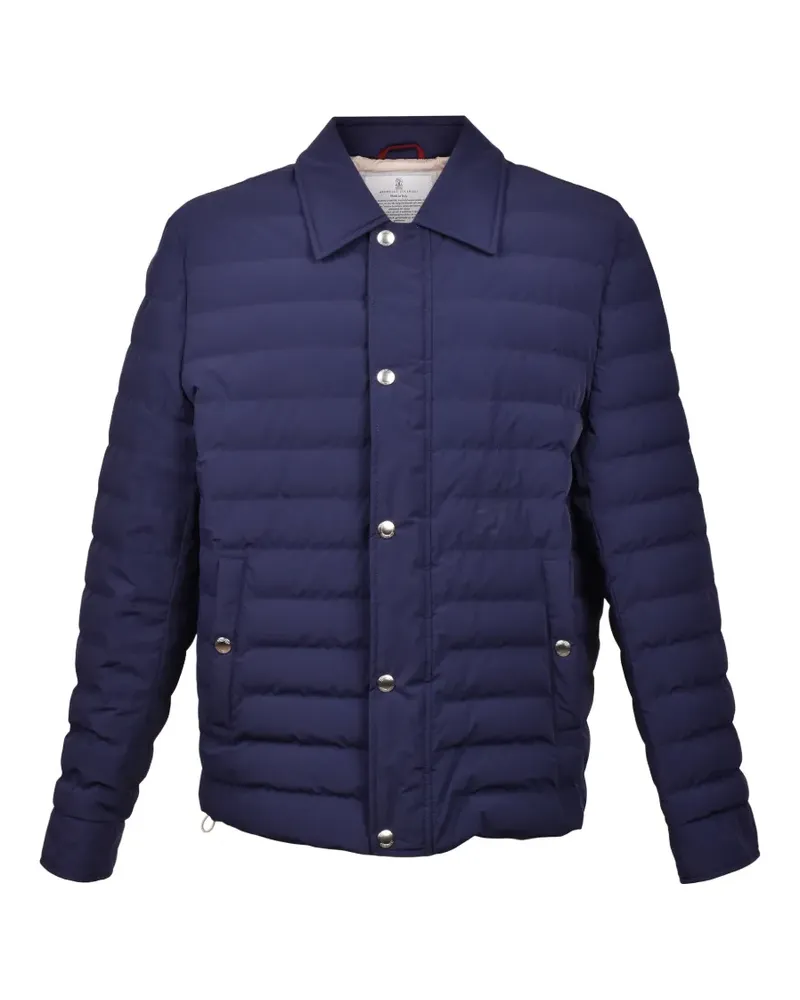 Brunello Cucinelli quilted down puffer jacket - Blau Blau