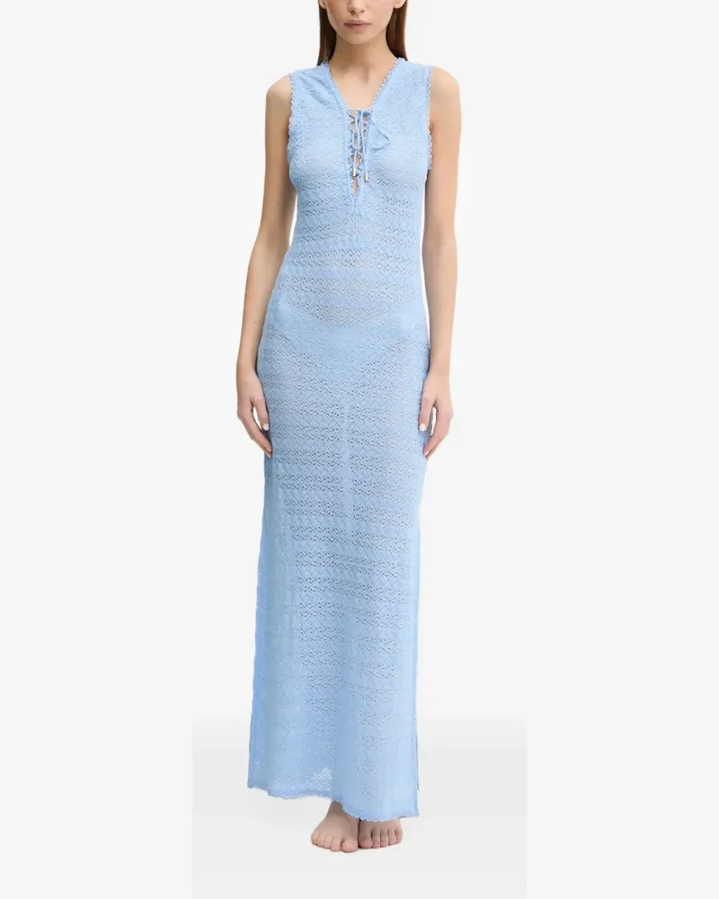 Melissa Odabash Gestreiftes Maddie Kleid - Blau Blau