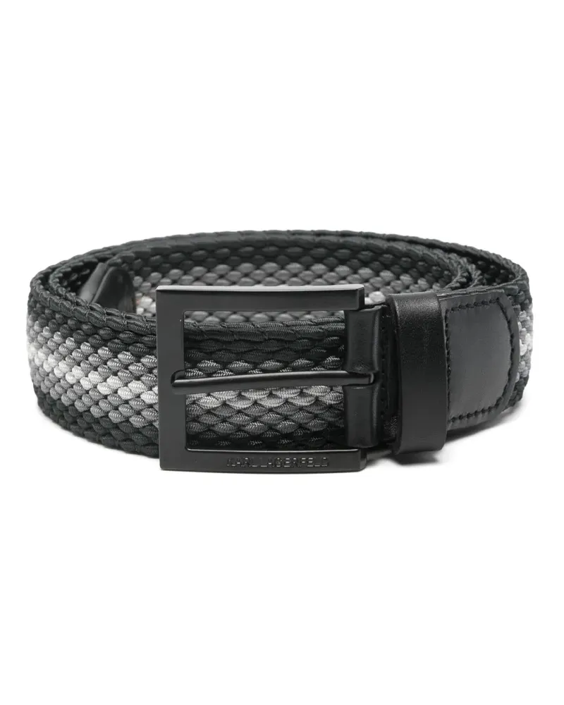 Karl Lagerfeld woven buckle belt - Schwarz Schwarz