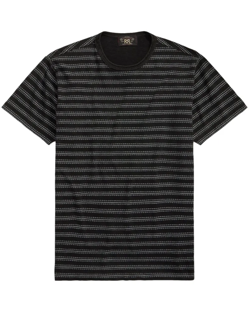 Ralph Lauren Gestreiftes T-Shirt - Schwarz Schwarz