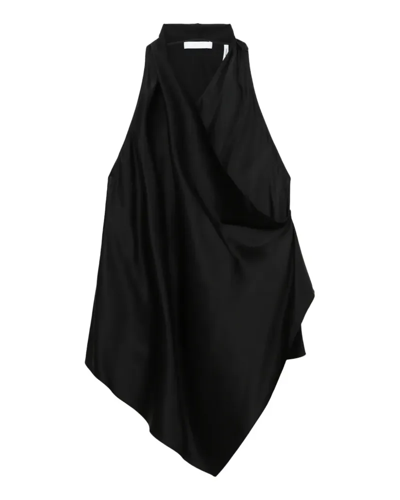 Helmut Lang halterneck silk top - Schwarz Schwarz
