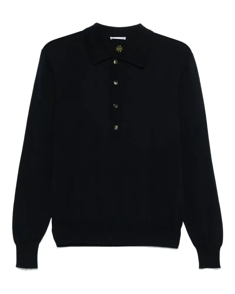 Jacob Cohën Fein gestricktes Poloshirt - Blau Blau
