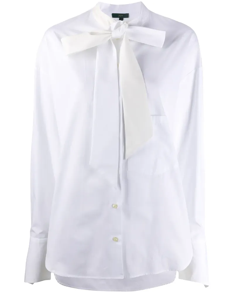 Jejia Bluse mit Schleifenkragen - Weiß Weiß