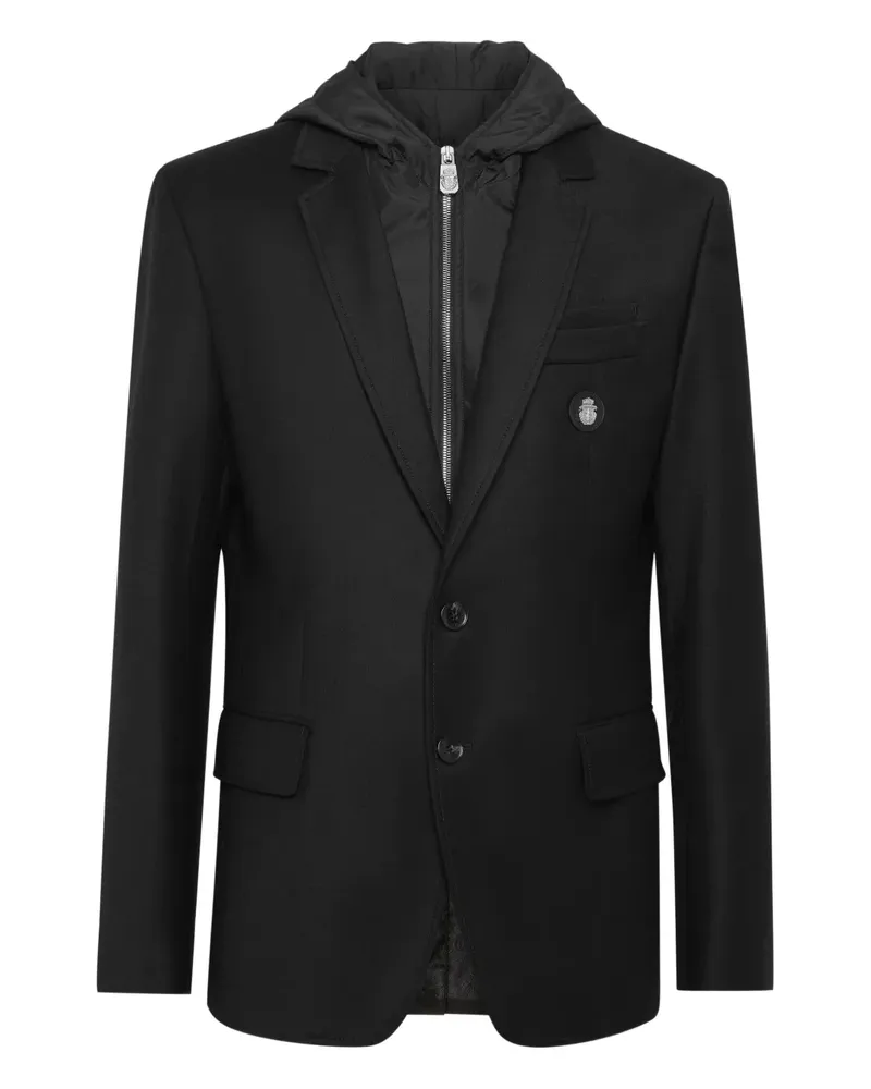 Billionaire Kapuzenjacke mit Knopfverschluss - Schwarz Schwarz