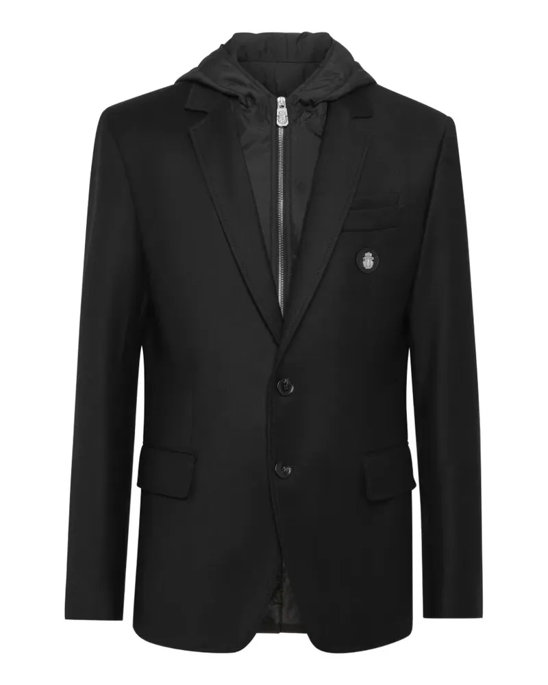Billionaire Kapuzenjacke mit Knopfverschluss - Schwarz Schwarz