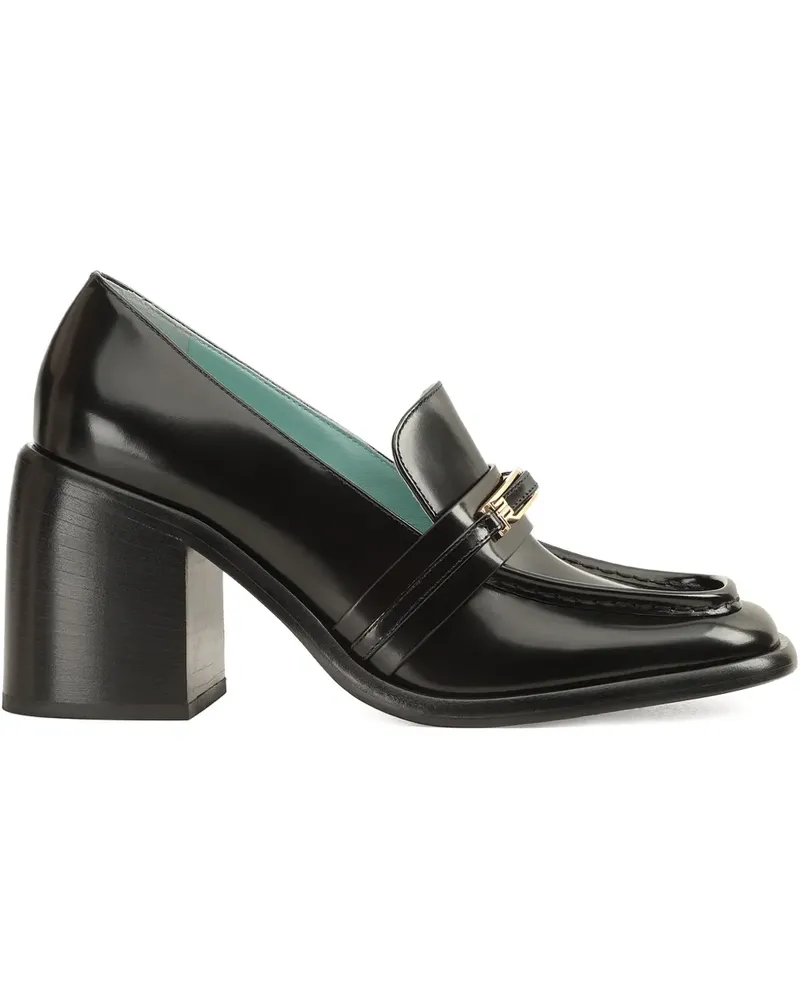 Sergio Rossi 80mm Bitt leather loafer - Schwarz Schwarz