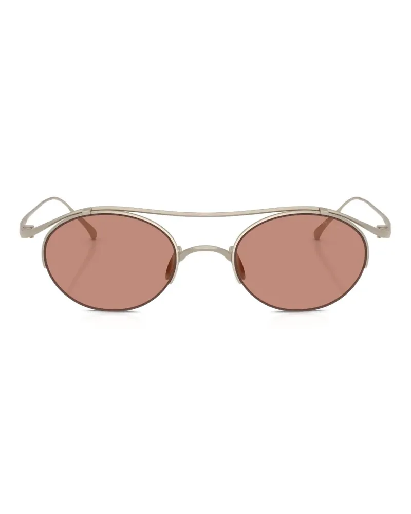 Giorgio Armani oval-frame sunglasses - Gold Gold
