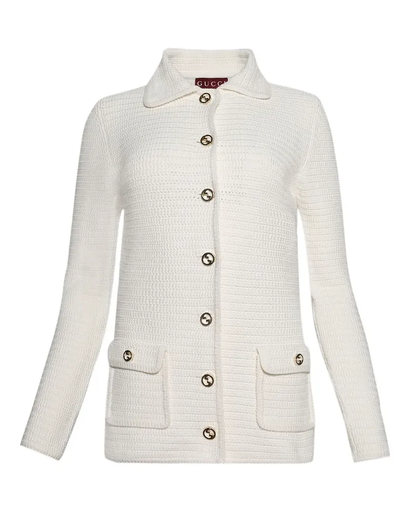 Gucci Gehäkelter Cardigan - Weiß Weiß