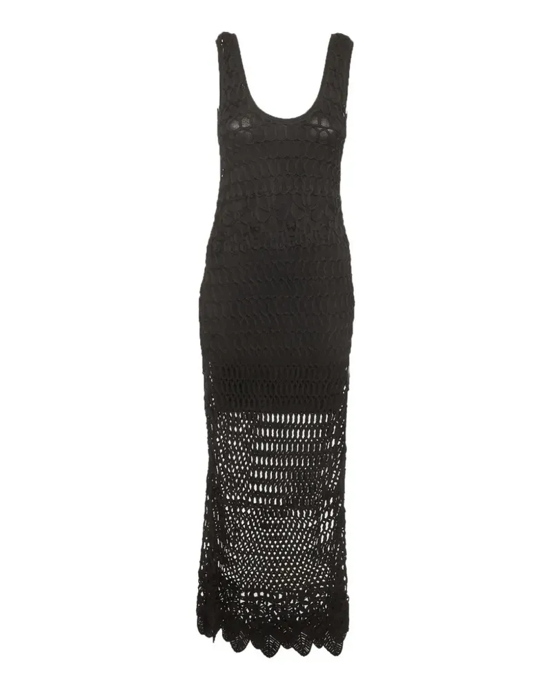 Sandro Regina Kleid aus Häkelstrick - Schwarz Schwarz