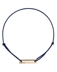 Le Gramme 18kt Gelbgold-Kordelarmband Blau