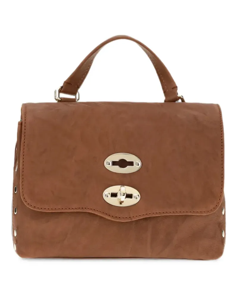 Zanellato Postina stud-embellished shoulder bag - Braun Braun