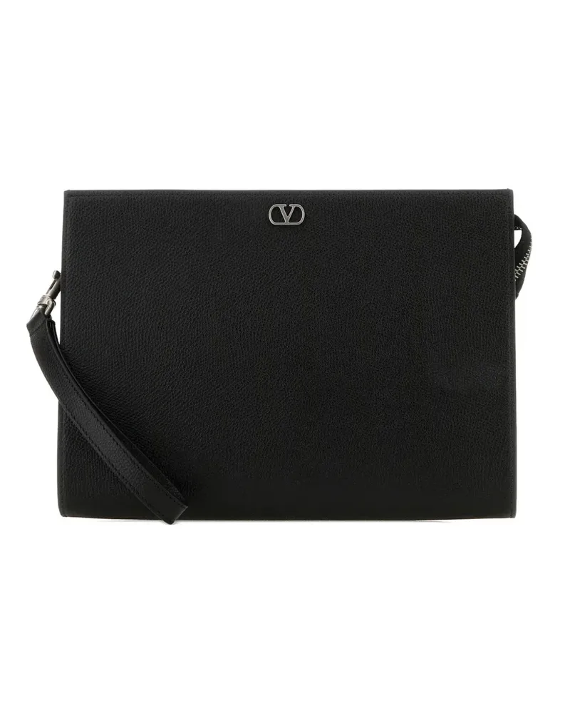 Valentino Garavani logo-plaque messenger bag - Schwarz Schwarz