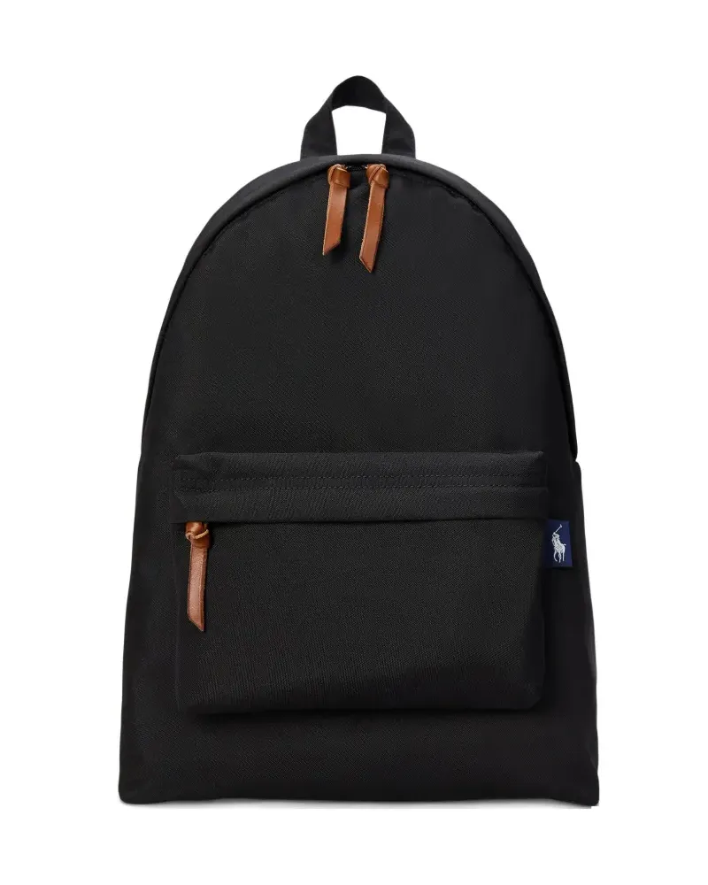 Ralph Lauren Rucksack mit Logo-Etikett - Schwarz Schwarz
