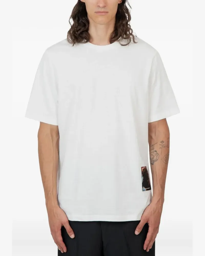 OAMC T-Shirt mit grafischem Patch - Weiß Weiß