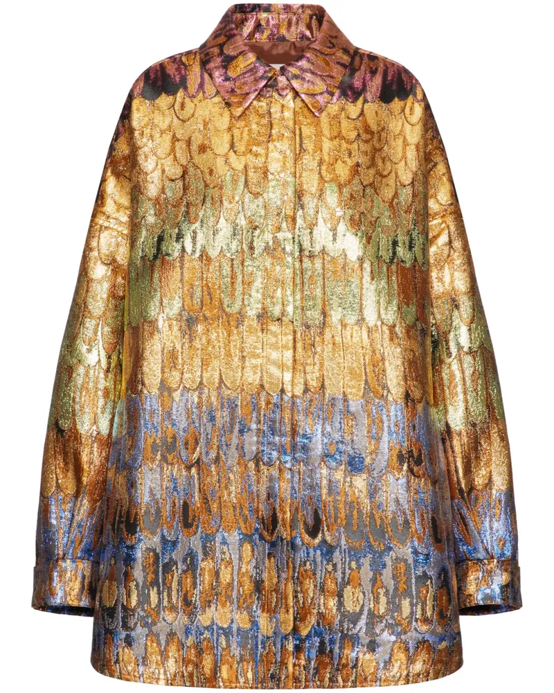 Valentino Garavani Golden Wings Oversized-Hemd Gold