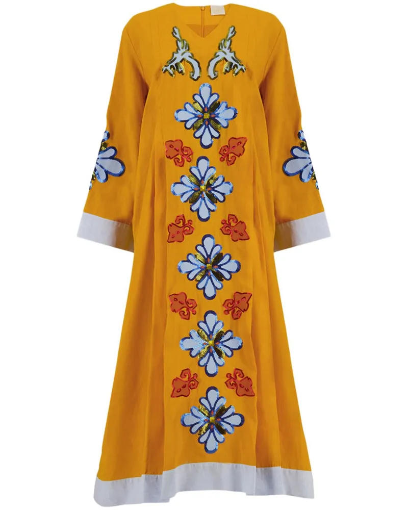 PAULA Crystal Maxikleid - Orange Orange
