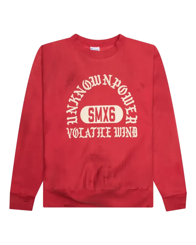SAINT MXXXXXX Unknown PWR Sweatshirt mit rundem Ausschnitt - Rot Rot
