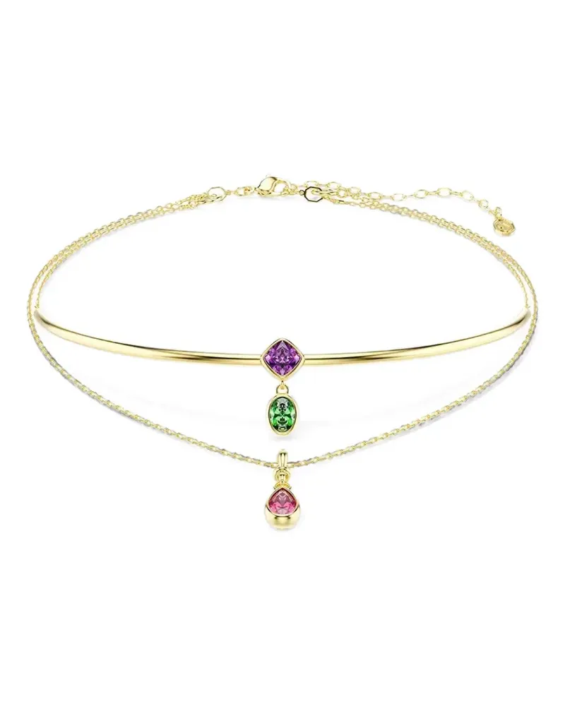 Swarovski Imber mehrreihige Halskette mit Kristallen - Gold Gold