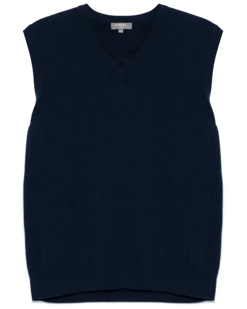 N.Peal Westminster Slipover Pullunder - Blau Blau