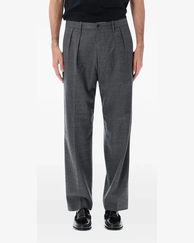 nine:inthe:morning Straight-Leg-Hose mit Falten - Grau Grau