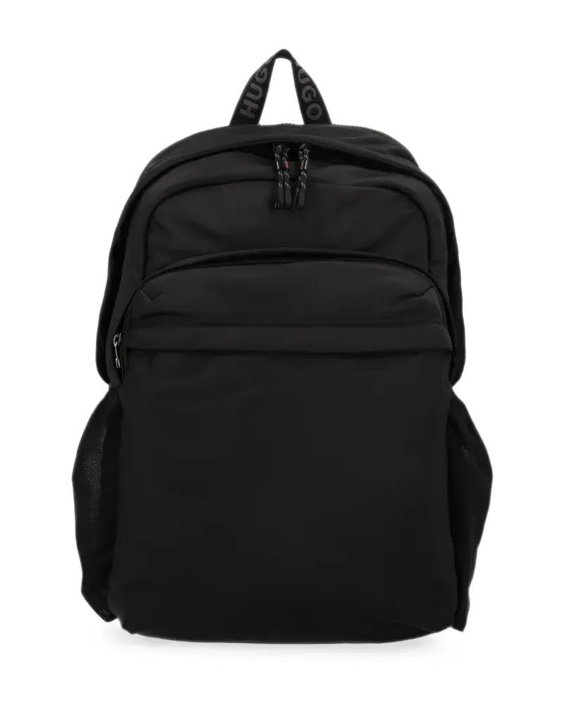 HUGO BOSS logo-tape zip-fastening backpack bag - Schwarz Schwarz