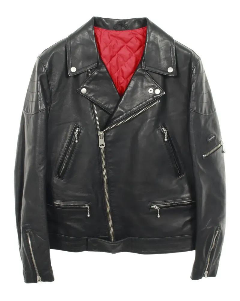Yohji Yamamoto 2010s leather jacket - Schwarz Schwarz