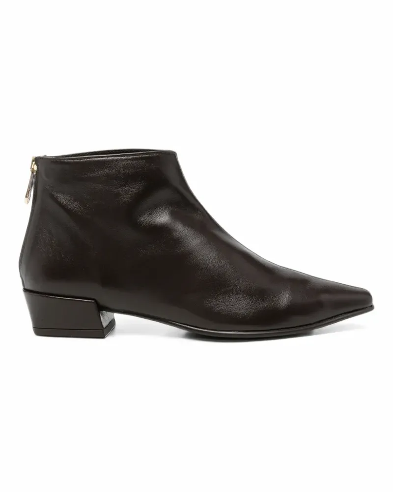 Pedro Miralles pointed-toe leather ankle boots - Braun Braun