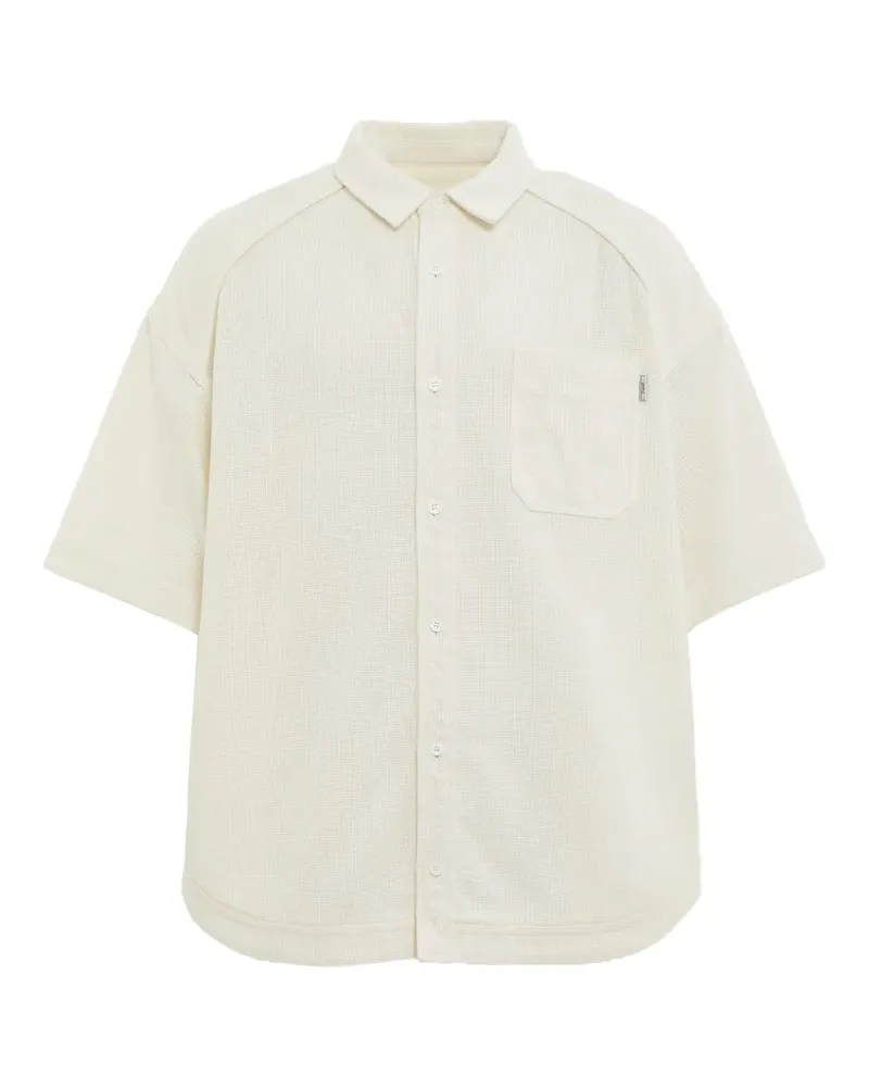 JUUN.J waffle-knit chest-pocket shirt - Nude Nude