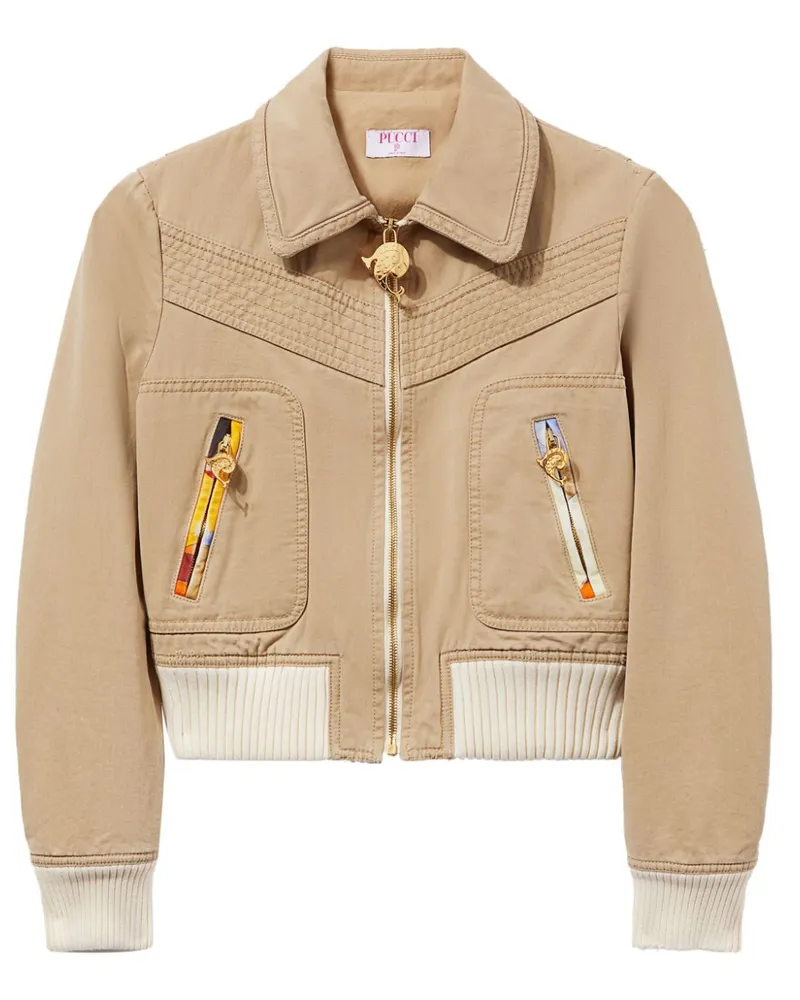 Emilio Pucci Bomberjacke mit Muster - Nude Nude