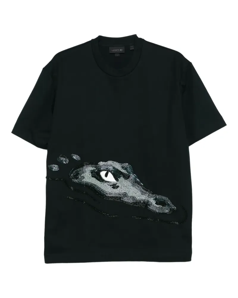 Lacoste bead-embellishment t-shirt - Schwarz Schwarz