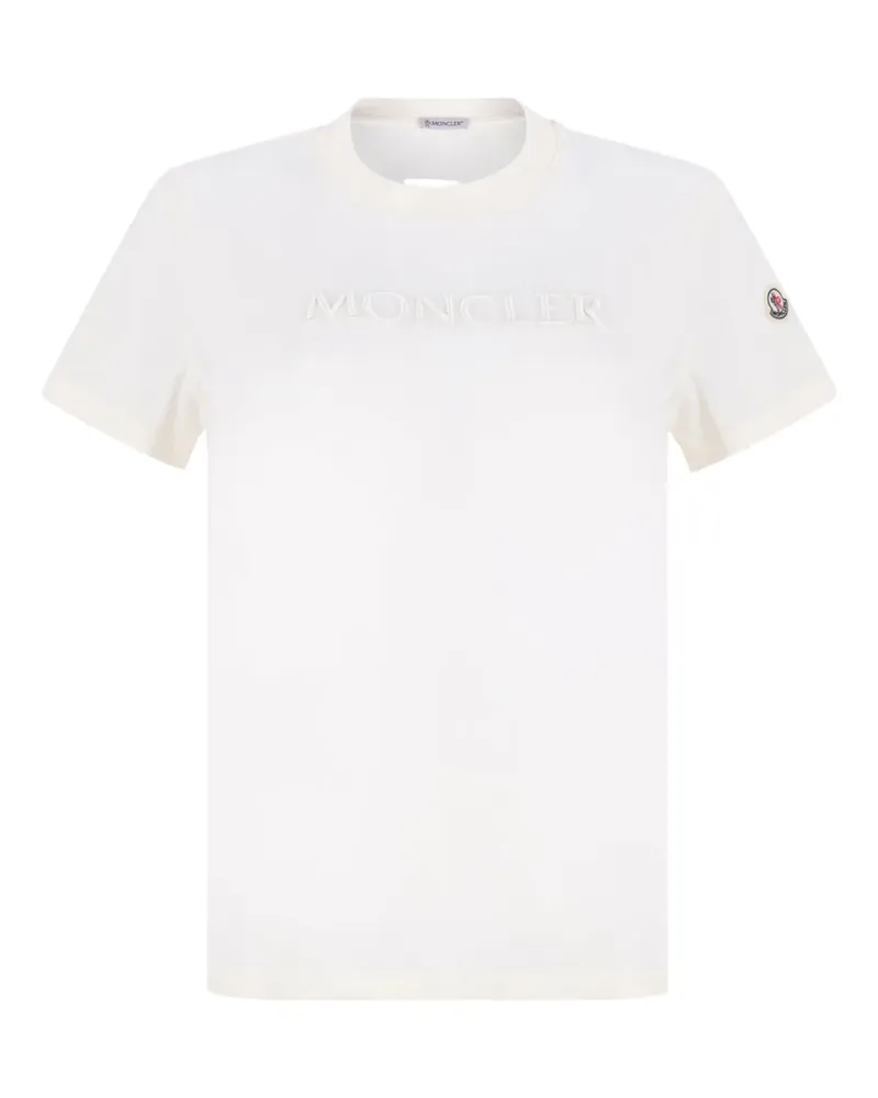 Moncler T-Shirt mit Logo - Weiß Weiß
