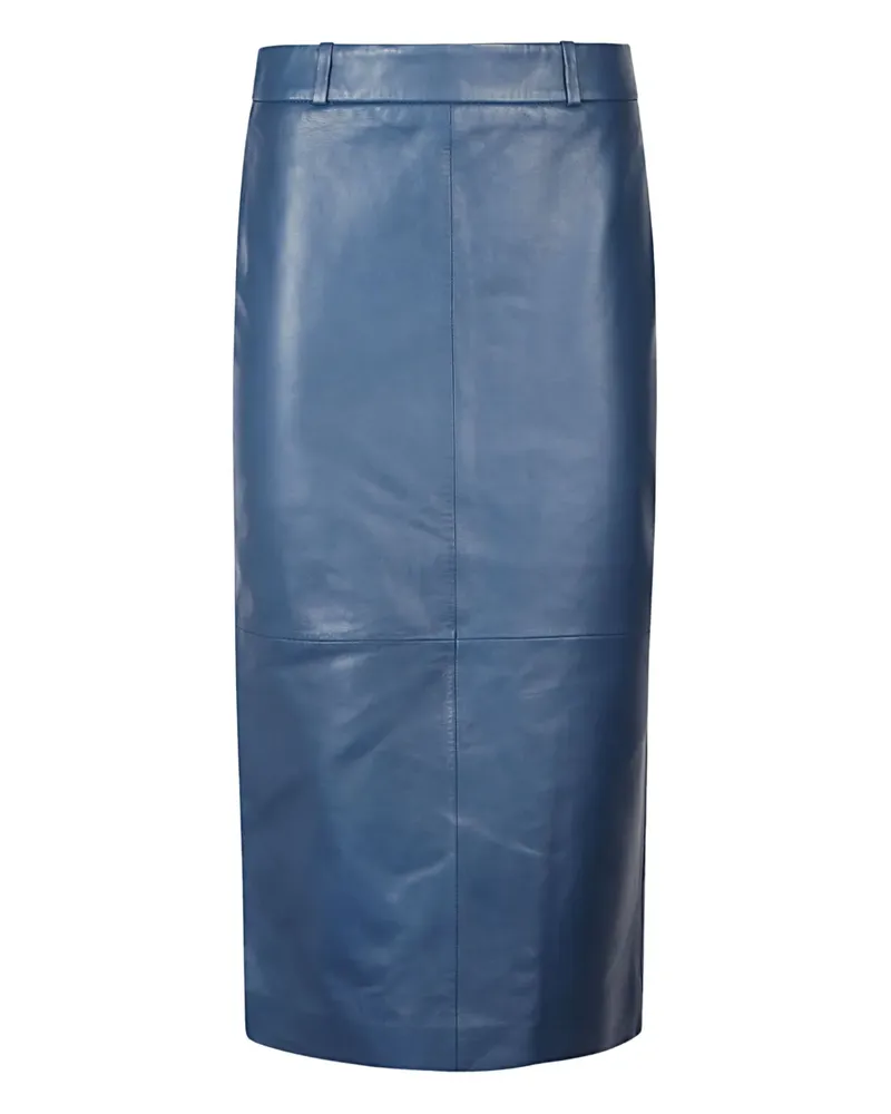 FRANKIE Shop Taney Midirock aus Leder - Blau Blau