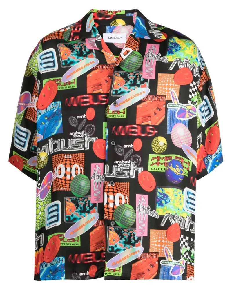 AMBUSH Hemd mit grafischem Print - Schwarz Schwarz