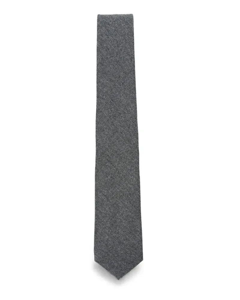 Canali Krawatte aus Wolle - Grau Grau