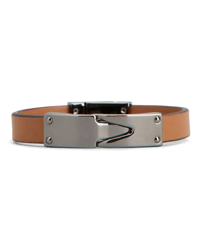 TOD'S Greca Armband aus Leder - Braun Braun