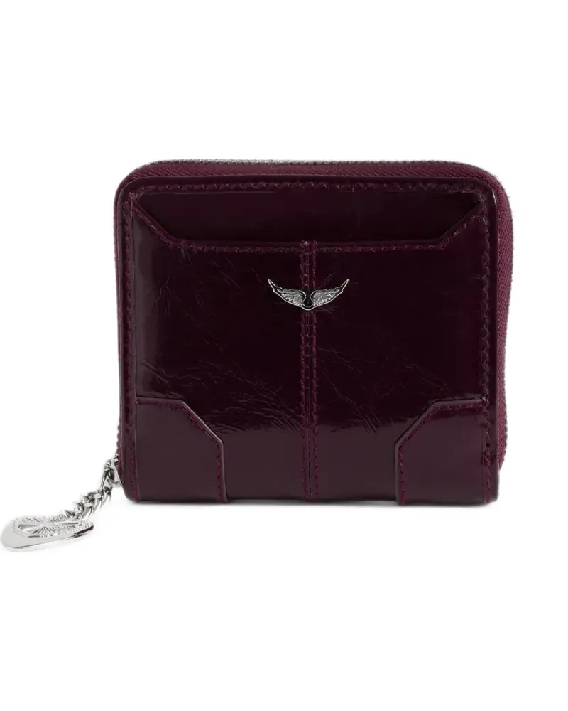 Zadig & Voltaire Mini Sunny Portemonnaie aus Lackleder - Violett Violett