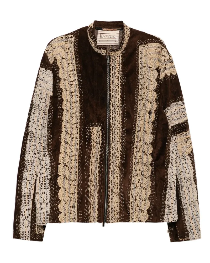 BY WALID Wildlederjacke mit Spitze - Braun Braun
