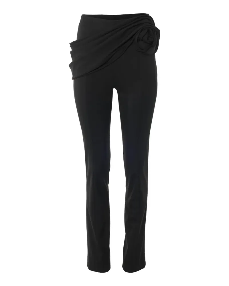 Carolina Herrera New York Skinny-Hose mit Rosette-Schärpe - Schwarz Schwarz